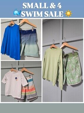 Boys Swim Trunks, Hi-dri Long Sleeves Sun Protection & Rash Gaurd Mix&Match
